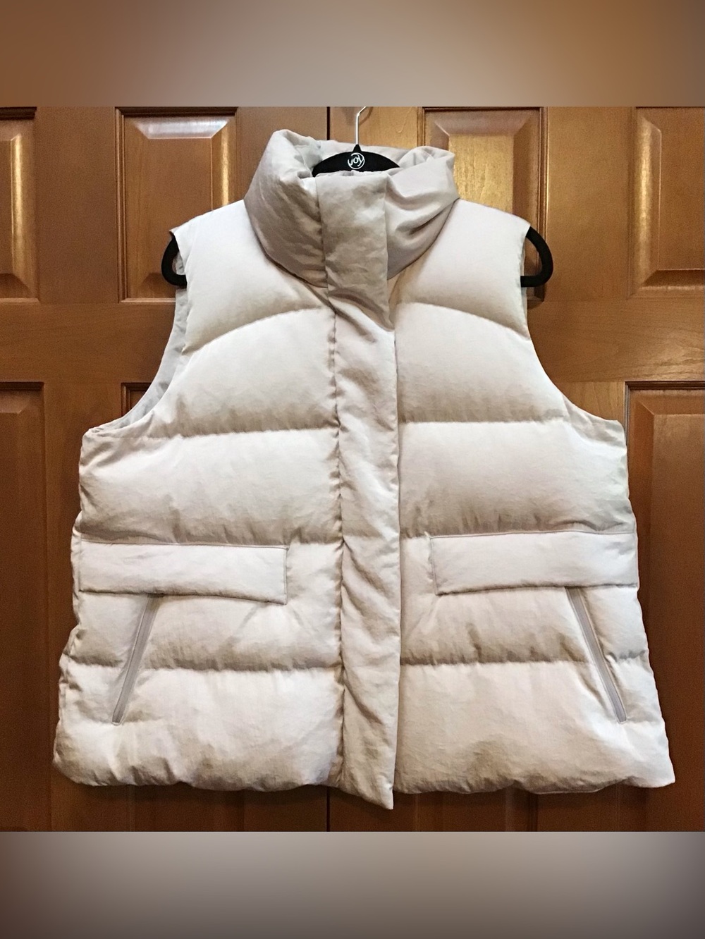 Lululemon Pale Pink Quilted Puffer Vest White Goose Down 12